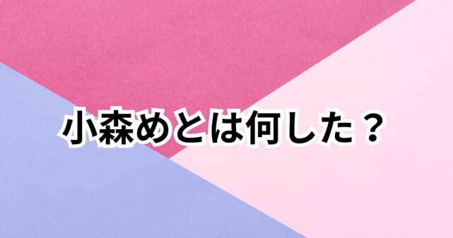 小森めとは何した？活動休止理由は契約違反｜詳細非公開の理由と今後を解説