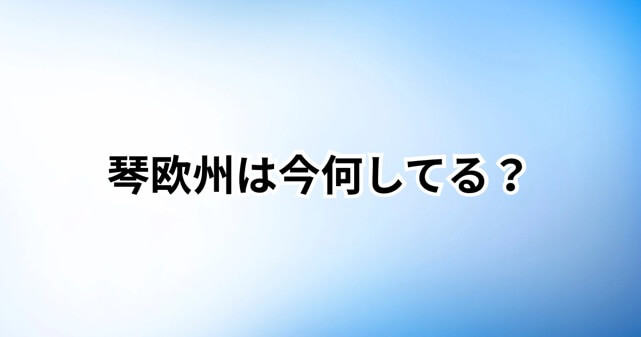 【画像比較】琴欧州は今何してる？現在が激痩せで別人級！若い頃との変化に驚き