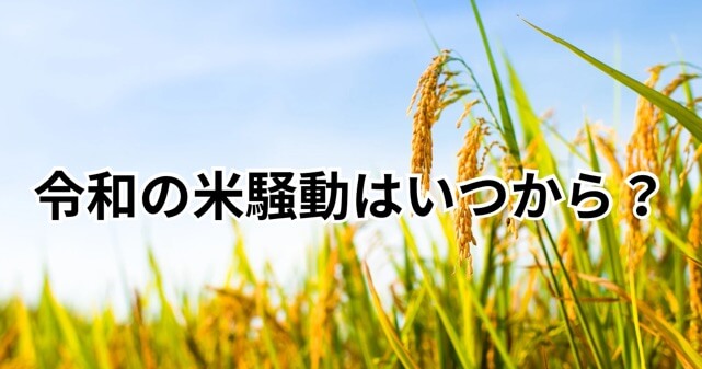 令和の米騒動はいつから？原因やなぜ米不足になったのかをわかりやすく解説